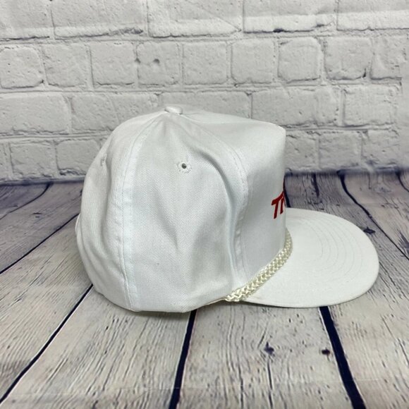 Vintage Hat Cap Snapback White Trucker Rope TRIMAC Transportation Embroidered - Picture 4 of 9